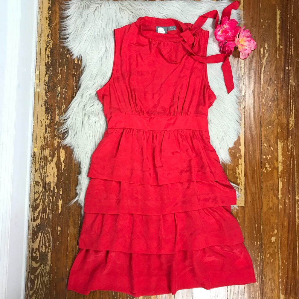 Girls From Savoy Oska Red Silk Dress